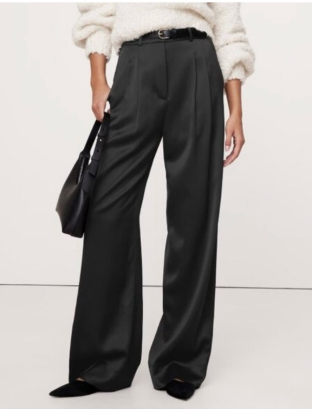 Banana Republic Wide-Leg Black Women's Trousers